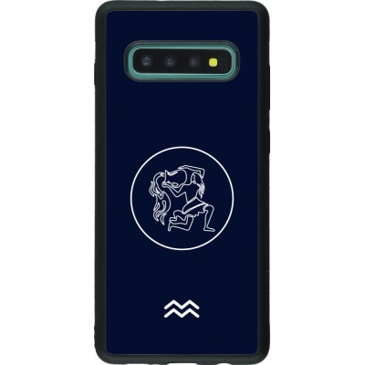 Samsung Galaxy S10+ Case Hülle - Silikon schwarz Astrologie Wassermann