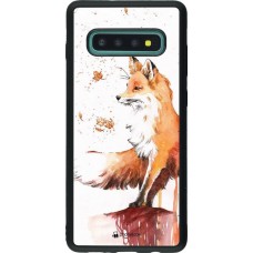 Hülle Samsung Galaxy S10+ - Silikon schwarz Autumn 21 Fox