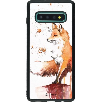 Coque Samsung Galaxy S10+ - Silicone rigide noir Autumn 21 Fox