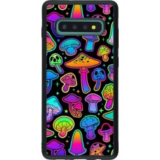 Coque Samsung Galaxy S10+ - Silicone rigide noir Autumn 2024 magic mushrooms