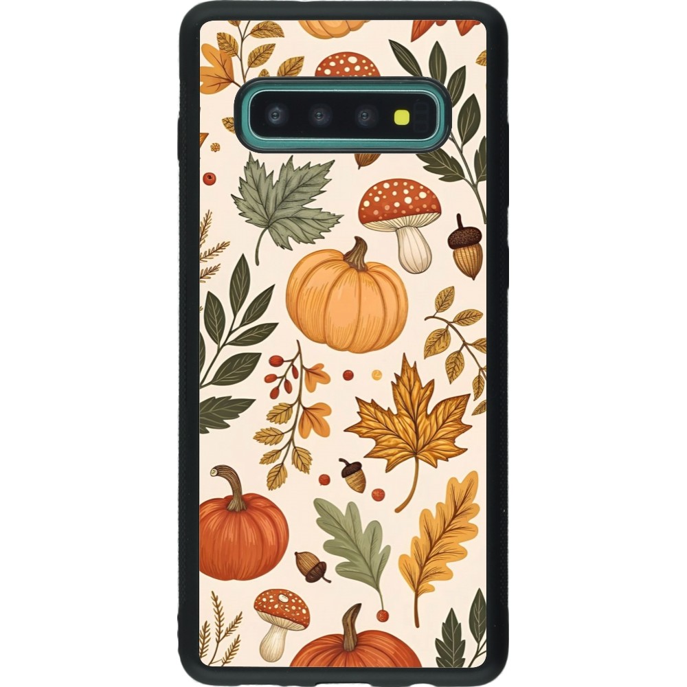 Samsung Galaxy S10+ Case Hülle - Silikon schwarz Autumn 25 Autumn pattern