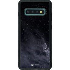 Coque Samsung Galaxy S10+ - Silicone rigide noir Black Sky Clouds