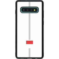 Coque Samsung Galaxy S10+ - Silicone rigide noir Canton SO blanc