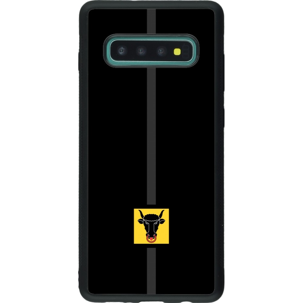 Coque Samsung Galaxy S10+ - Silicone rigide noir Canton UR noir