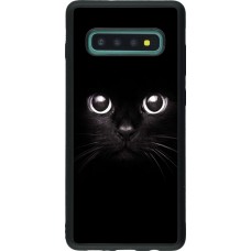 Hülle Samsung Galaxy S10+ - Silikon schwarz Cat eyes