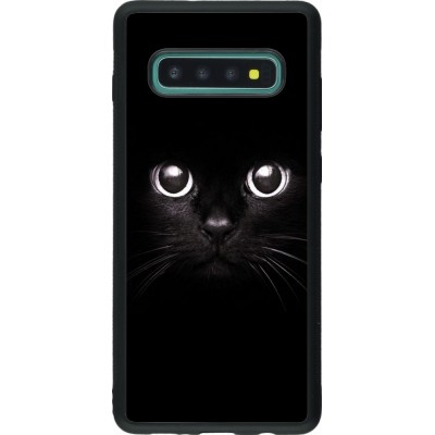 Hülle Samsung Galaxy S10+ - Silikon schwarz Cat eyes
