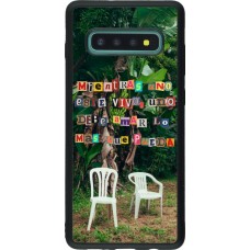 Samsung Galaxy S10+ Case Hülle - Silikon schwarz Chairs DTMF