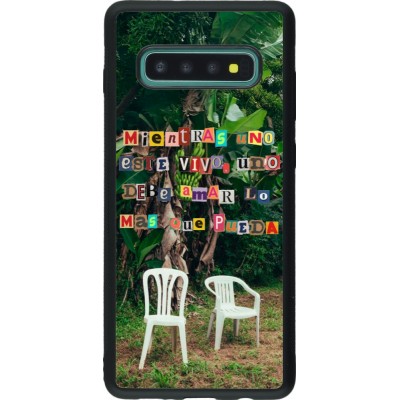 Samsung Galaxy S10+ Case Hülle - Silikon schwarz Chairs DTMF