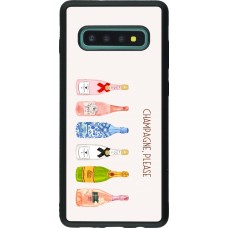 Coque Samsung Galaxy S10+ - Silicone rigide noir Champagne Please