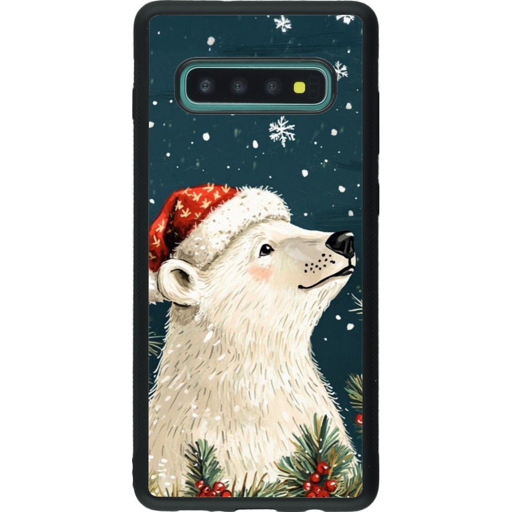 Coque Samsung Galaxy S10+ - Silicone rigide noir Christmas 25 Bear