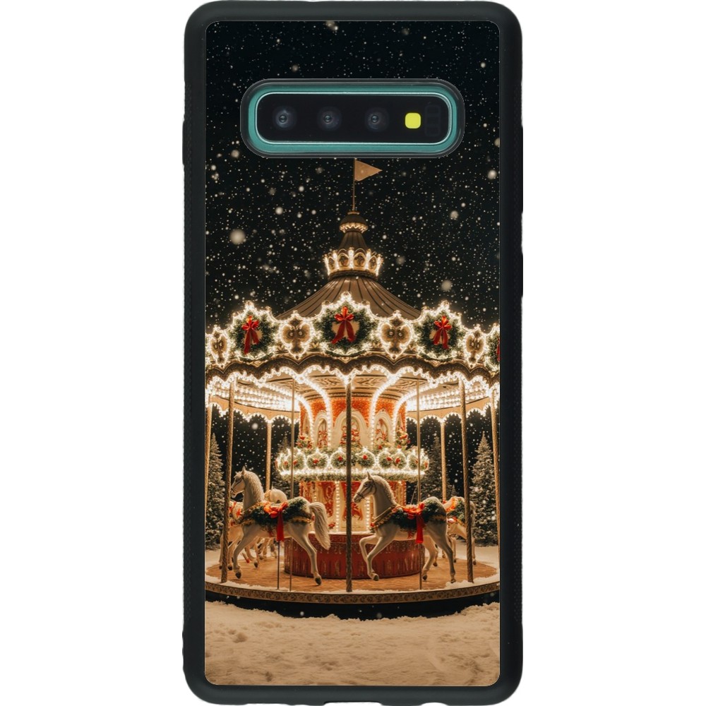 Samsung Galaxy S10+ Case Hülle - Silikon schwarz Christmas 25 Carousel