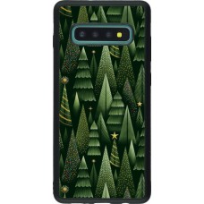 Coque Samsung Galaxy S10+ - Silicone rigide noir Christmas 25 Pattern Xmas Tree