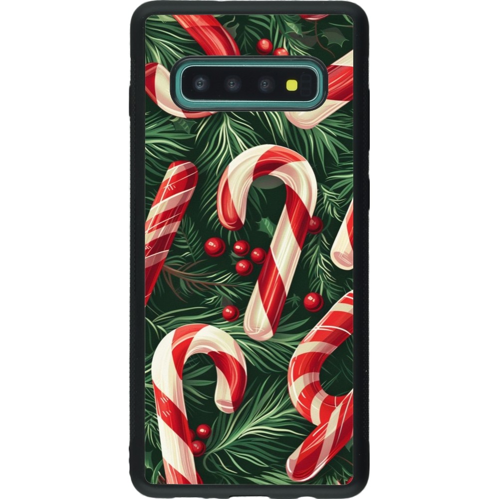 Coque Samsung Galaxy S10+ - Silicone rigide noir Christmas 25 Xmas Stick