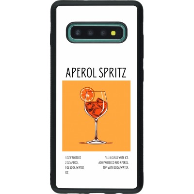 Samsung Galaxy S10+ Case Hülle - Silikon schwarz Cocktail Rezept Aperol Spritz