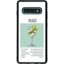 Coque Samsung Galaxy S10+ - Silicone rigide noir Cocktail recette Hugo