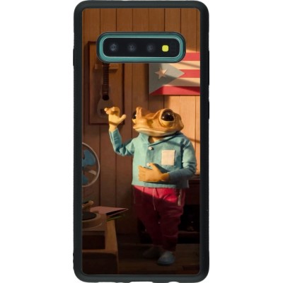 Samsung Galaxy S10+ Case Hülle - Silikon schwarz Dancing frog DTMF