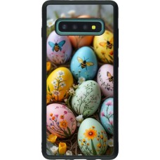 Samsung Galaxy S10+ Case Hülle - Silikon schwarz Easter 2026 Eggs with bees