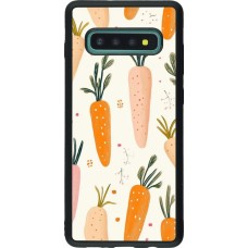Samsung Galaxy S10+ Case Hülle - Silikon schwarz Easter 2026 Illustration carrots