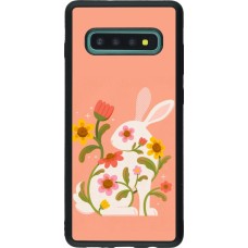 Samsung Galaxy S10+ Case Hülle - Silikon schwarz Easter 2026 Rabbit collage