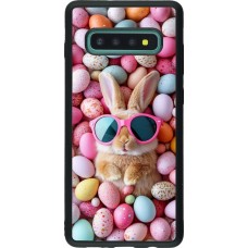Samsung Galaxy S10+ Case Hülle - Silikon schwarz Easter 2026 Rabbit fun