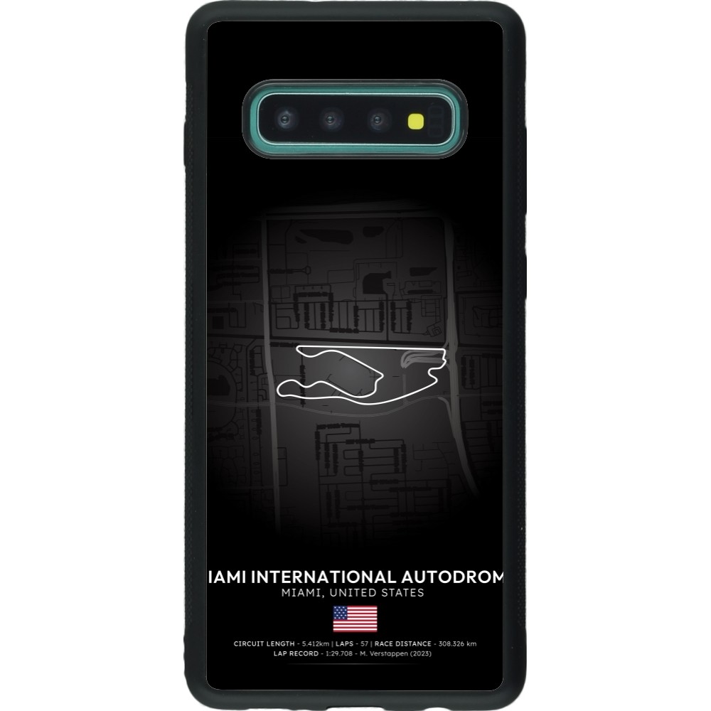 Samsung Galaxy S10+ Case Hülle - Silikon schwarz F1 Track 2025 Miami