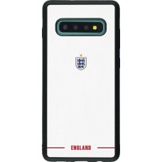 Coque Samsung Galaxy S10+ - Silicone rigide noir Maillot de football Angleterre 2026 personnalisable