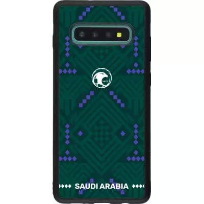 Samsung Galaxy S10+ Case Hülle - Silikon schwarz Saudi Arabien 2026 personalisierbares Fussballtrikot