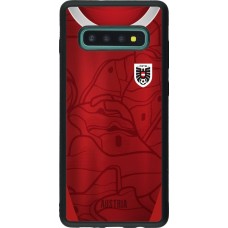 Samsung Galaxy S10+ Case Hülle - Silikon schwarz Austria personalisierbares Fussballtrikot