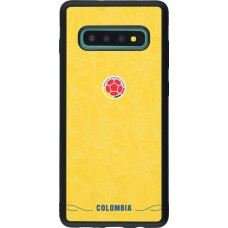 Coque Samsung Galaxy S10+ - Silicone rigide noir Maillot de football Colombie 2026 personnalisable