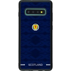 Coque Samsung Galaxy S10+ - Silicone rigide noir Maillot de football Ecosse 2026 personnalisable
