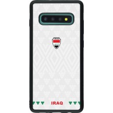 Coque Samsung Galaxy S10+ - Silicone rigide noir Maillot de football Irak 2026 personnalisable