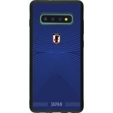 Coque Samsung Galaxy S10+ - Silicone rigide noir Maillot de football Japon 2026 personnalisable