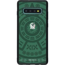 Coque Samsung Galaxy S10+ - Silicone rigide noir Maillot de football Mexique 2026 personnalisable