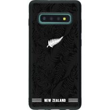 Coque Samsung Galaxy S10+ - Silicone rigide noir Maillot de football Nouvelle-Zélande 2026 personnalisable