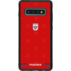 Coque Samsung Galaxy S10+ - Silicone rigide noir Maillot de football Panama 2026 personnalisable