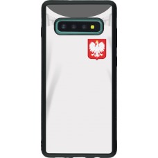 Samsung Galaxy S10+ Case Hülle - Silikon schwarz Polen 2022 personalisierbares Fussballtrikot