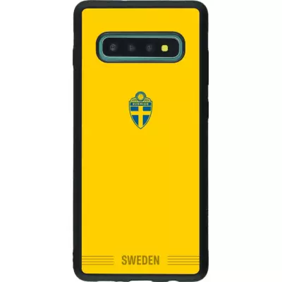 Samsung Galaxy S10+ Case Hülle - Silikon schwarz Schweden 2026 personalisierbares Fussballtrikot