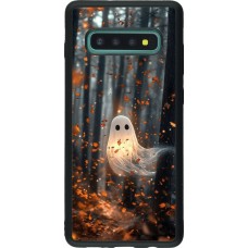 Coque Samsung Galaxy S10+ - Silicone rigide noir Halloween 2025 Ghost in the forest