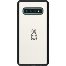 Samsung Galaxy S10+ Case Hülle - Silikon schwarz Minimal Häschen Süße