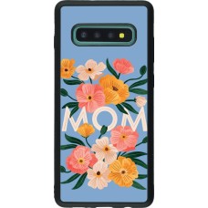 Samsung Galaxy S10+ Case Hülle - Silikon schwarz Mom 2026 Flowers