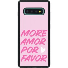 Coque Samsung Galaxy S10+ - Silicone rigide noir More amor porfavor