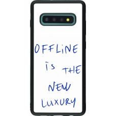 Coque Samsung Galaxy S10+ - Silicone rigide noir Offline is the new luxury