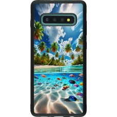 Samsung Galaxy S10+ Case Hülle - Silikon schwarz Strandparadies