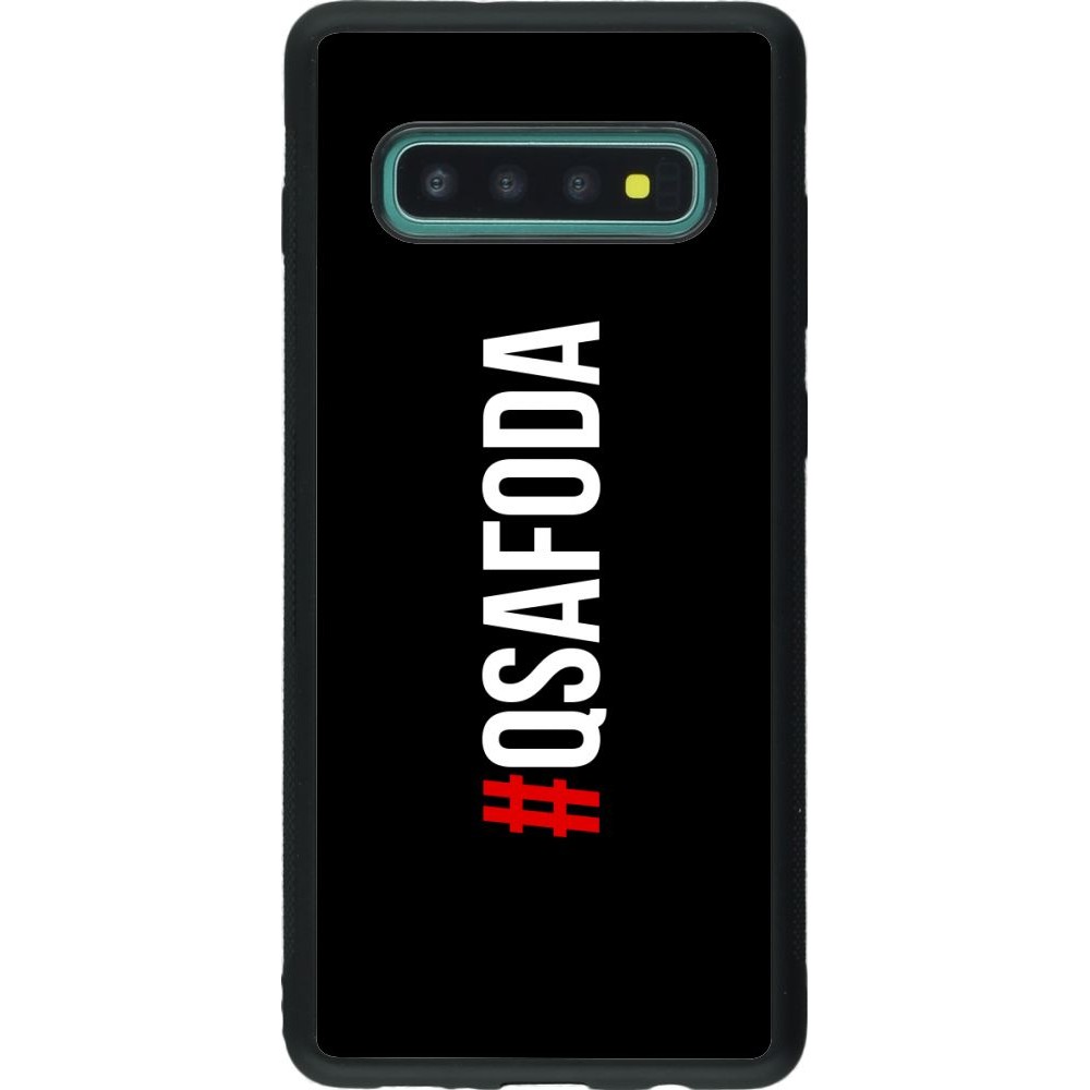 Coque Samsung Galaxy S10+ - Silicone rigide noir Qsafoda 1