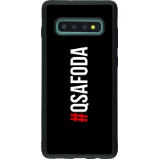 Coque Samsung Galaxy S10+ - Silicone rigide noir Qsafoda 1