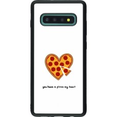 Samsung Galaxy S10+ Case Hülle - Silikon schwarz Saint Valentines Day 26 You have my pizza heart