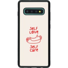 Coque Samsung Galaxy S10+ - Silicone rigide noir Saint Valentines Day 26 Self love self care