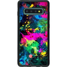 Coque Samsung Galaxy S10+ - Silicone rigide noir splash paint