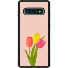 Samsung Galaxy S10+ Case Hülle - Silikon schwarz Spring 23 tulip trio