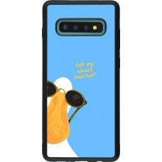 Coque Samsung Galaxy S10+ - Silicone rigide noir Tell me about yourself Summer 2026